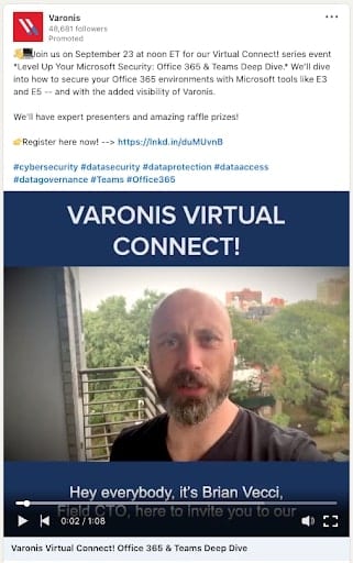 varonis social media ad