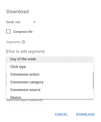 Additional segmentation options