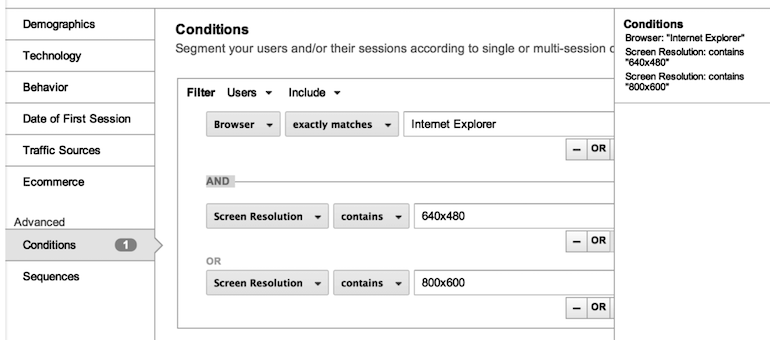 Analytics Custom targeting